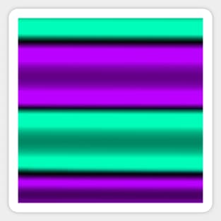 Purple & Mint Horizontal Stripes Sticker